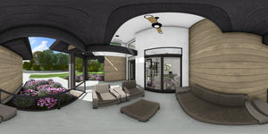 W7606-A Modern Ranch House Panorama 6, 2 Bedrooms, 2.5 Bathrooms | USA-2725-MOD 
