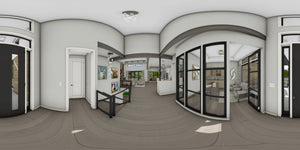 W7606-A Modern Ranch House Panorama 7, 2 Bedrooms, 2.5 Bathrooms | USA-2725-MOD 