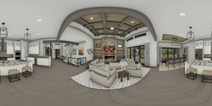 W7606-A Modern Ranch House Panorama 8, 2 Bedrooms, 2.5 Bathrooms | USA-2725-MOD 