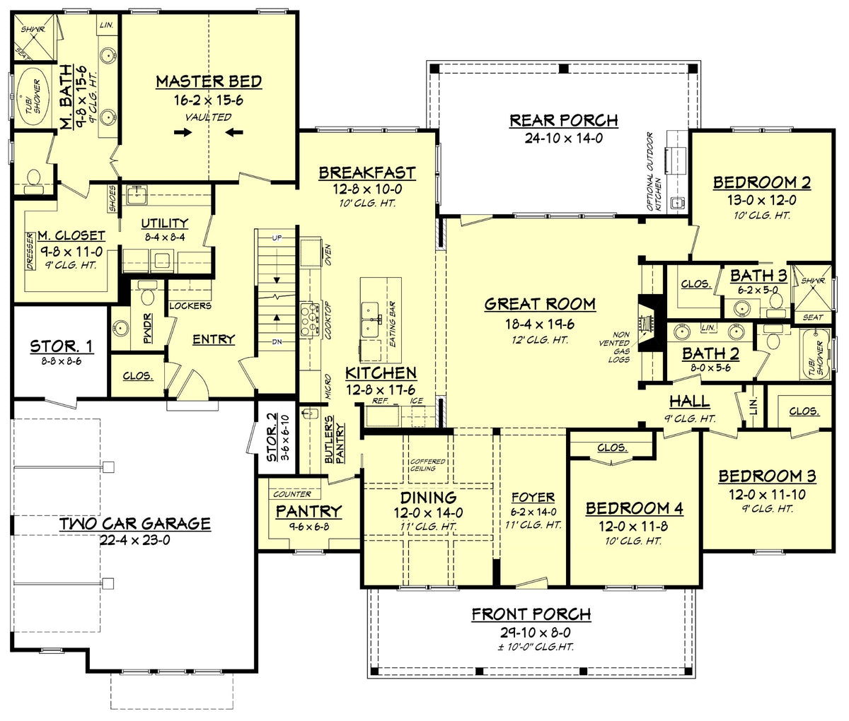 Meadow Land House Plan Floor Plan Basement Stair