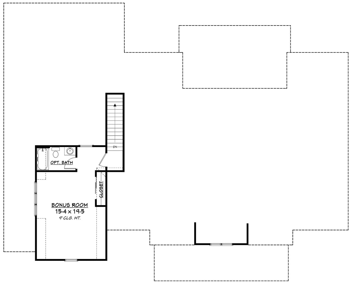 Meadow Land House Plan Floor Plan - Bonus Room