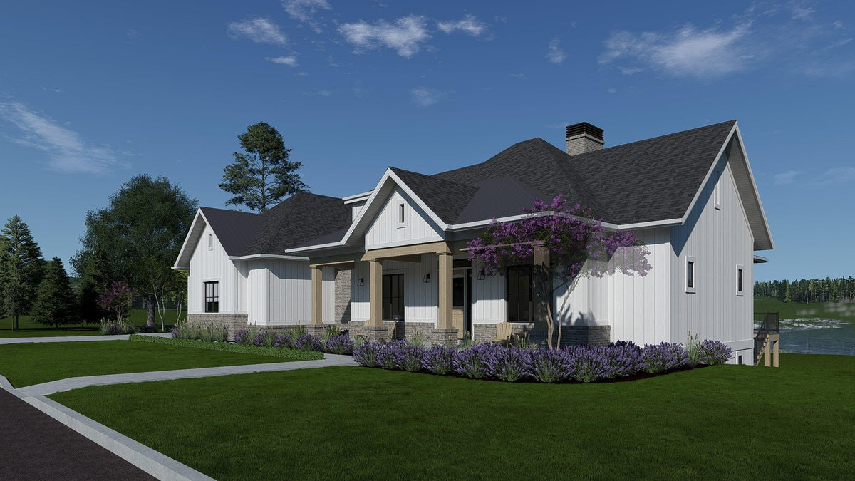 W7595-A Farmhouse House, 2-4 Bedrooms, 2.5-4.5 Bathrooms | USA-2769-FH Exterior-2