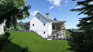 W7595-A Farmhouse House, 2-4 Bedrooms, 2.5-4.5 Bathrooms | USA-2769-FH Exterior-3