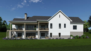 W7595-A Farmhouse House, 2-4 Bedrooms, 2.5-4.5 Bathrooms | USA-2769-FH Exterior-5