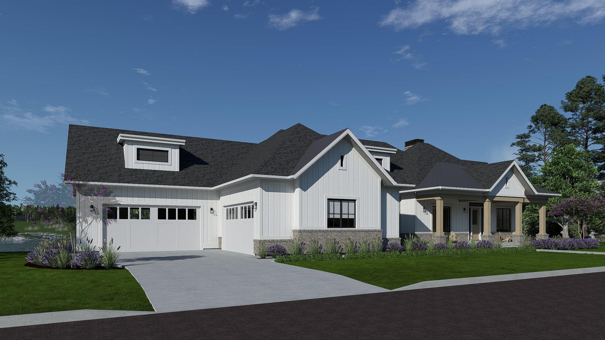 W7595-A Farmhouse House, 2-4 Bedrooms, 2.5-4.5 Bathrooms | USA-2769-FH Exterior-8