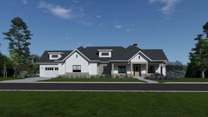 W7595-A Farmhouse House, 2-4 Bedrooms, 2.5-4.5 Bathrooms | USA-2769-FH Exterior-9