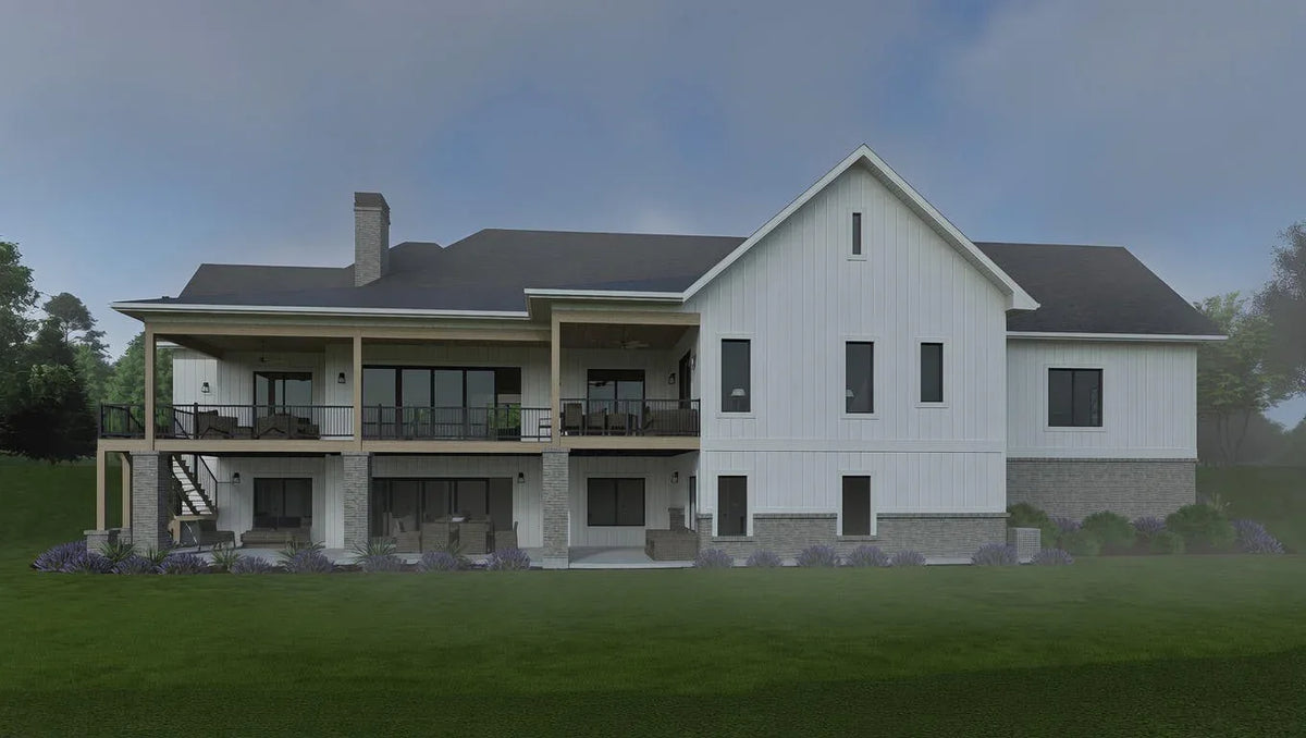 W7595-A Farmhouse House, 2-4 Bedrooms, 2.5-4.5 Bathrooms | USA-2769-FH Exterior-11