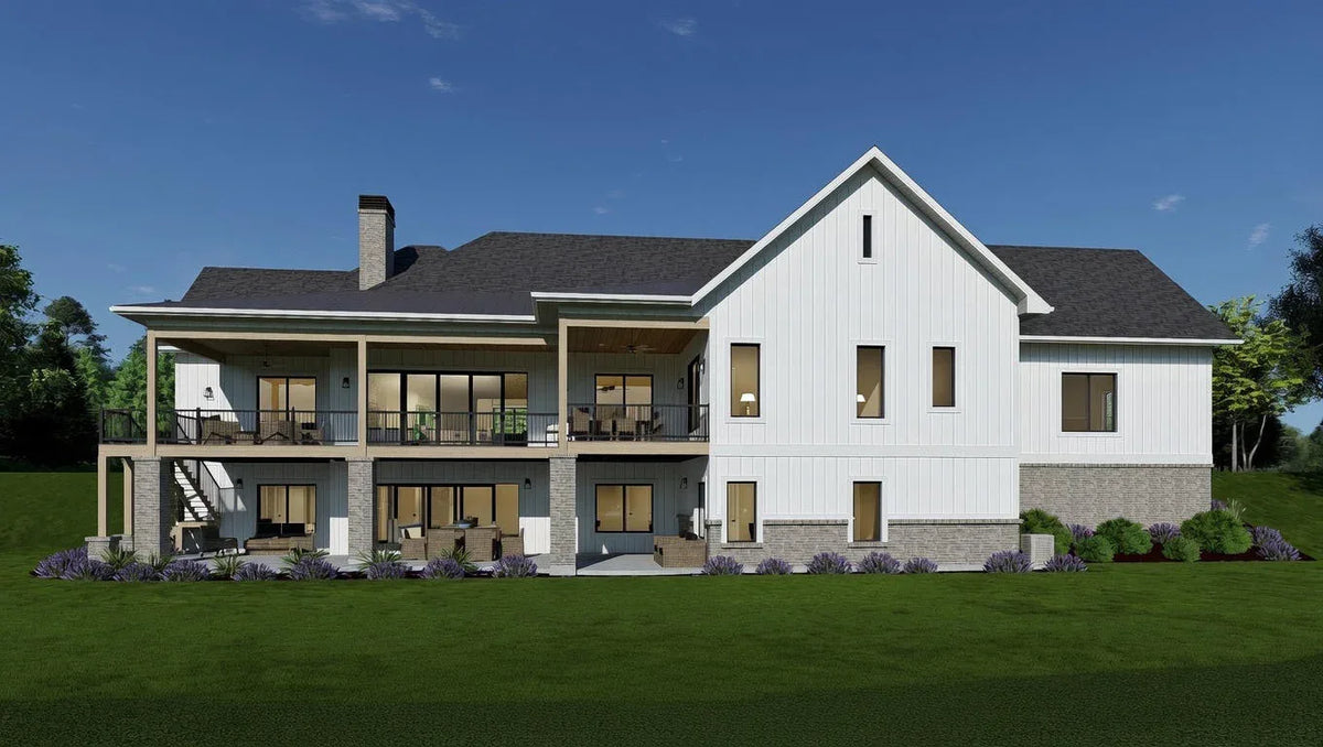 W7595-A Farmhouse House, 2-4 Bedrooms, 2.5-4.5 Bathrooms | USA-2769-FH Exterior-13