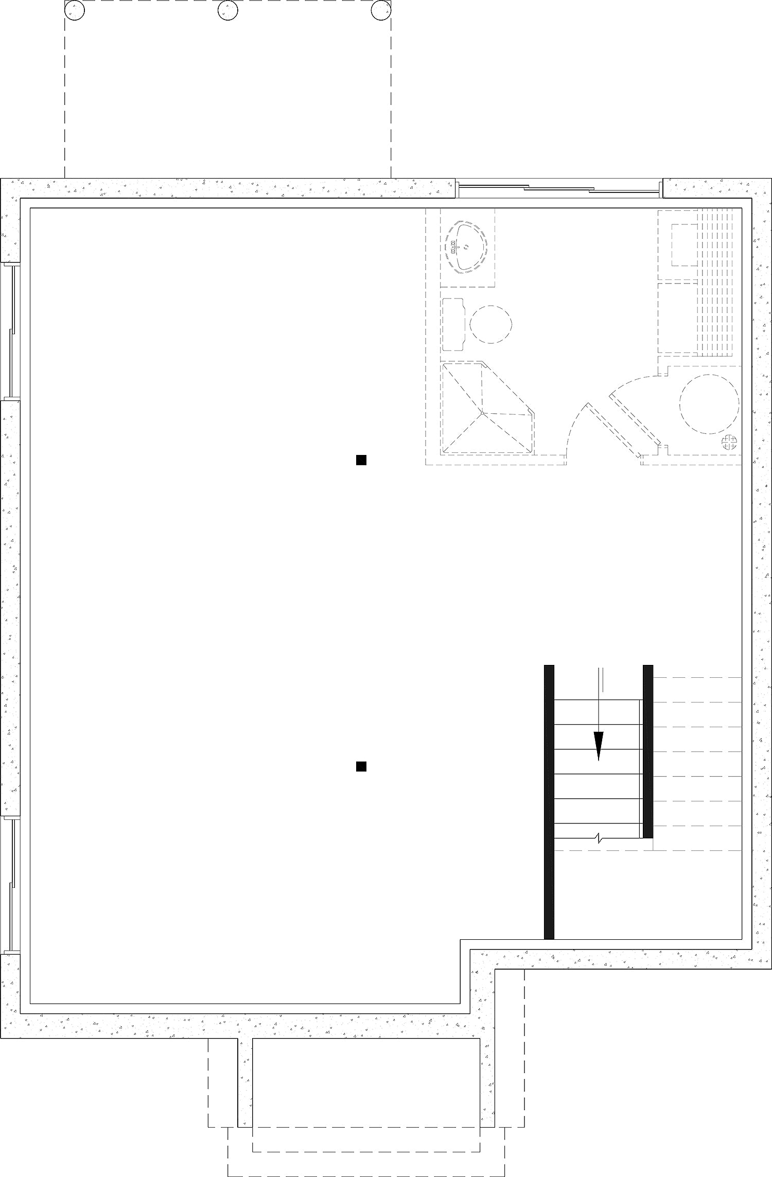 T8028-A English Cottage House Basement Floor Plan, 3 Bedrooms, 1.5 Bathrooms | Fairhaven 2781 