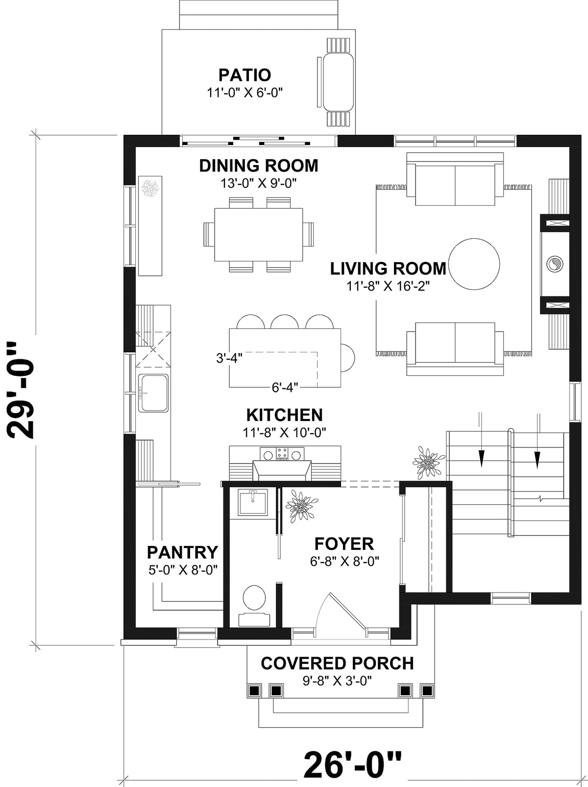 T8028-A English Cottage House Second Floor Plan, 3 Bedrooms, 1.5 Bathrooms | Fairhaven 2781 