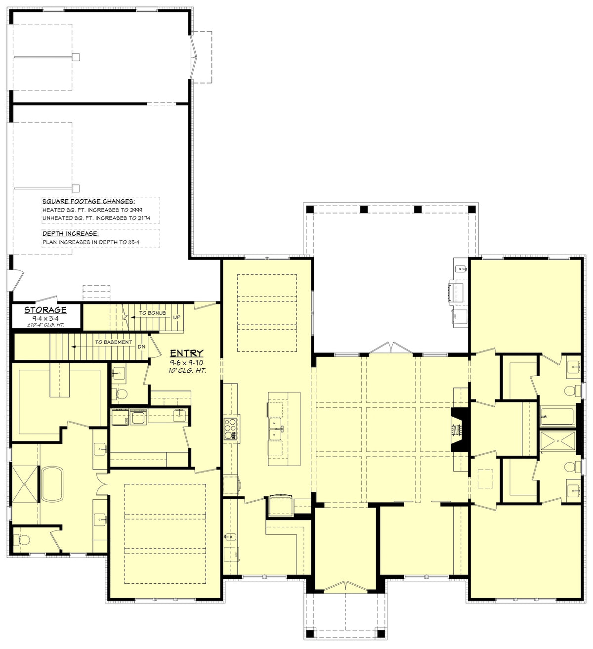 H7274-A Cambridge House Basement Stair Location Floor Plan