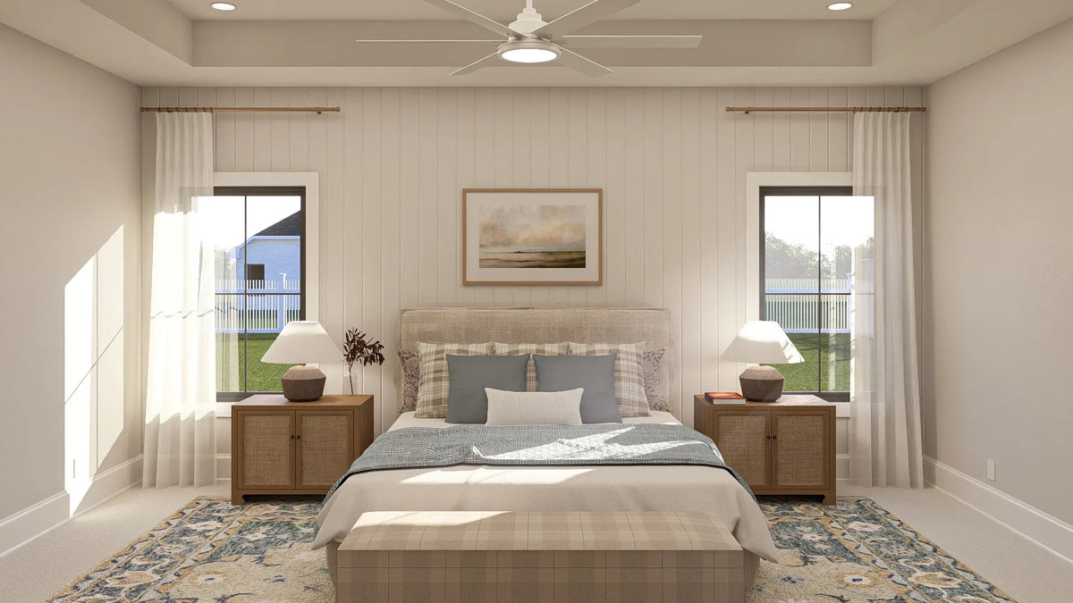 G7620-A Traditional House Master Bedroom, 3 Bedrooms, 2 Bathrooms | Torrance House Plan
