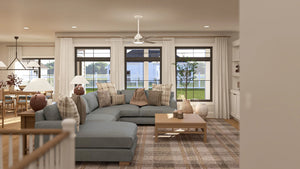 G7620-A Traditional House Great Room, 3 Bedrooms, 2 Bathrooms | Torrance House Plan