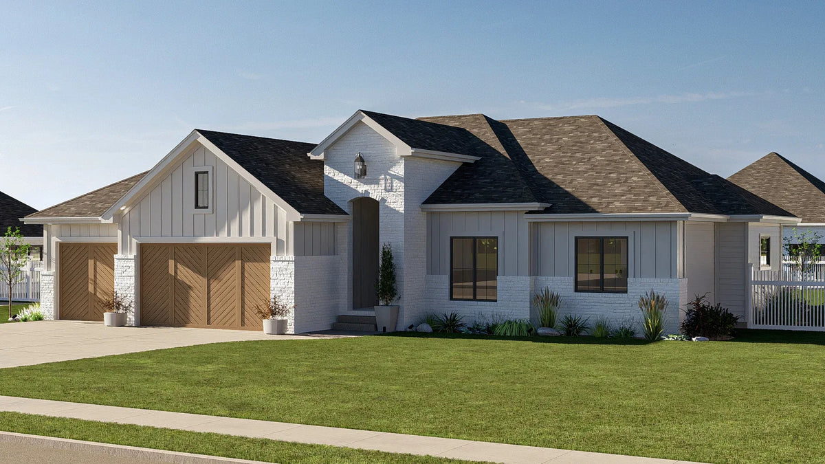 G7620-A Traditional House, 3 Bedrooms, 2 Bathrooms | Torrance House Plan Exterior-5