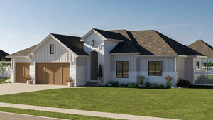 G7620-A Traditional House, 3 Bedrooms, 2 Bathrooms | Torrance House Plan Exterior-5