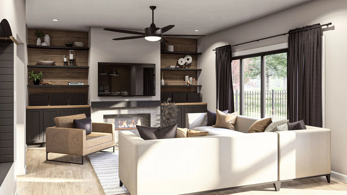 G7624-A Traditional House Great Room 2, 4 Bedrooms, 2.5 Bathrooms | McKinley House Plan 