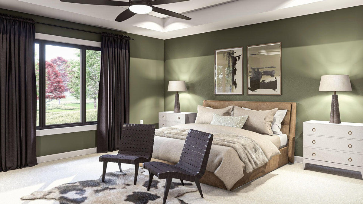 G7624-A Traditional House Master Bedroom, 4 Bedrooms, 2.5 Bathrooms | McKinley House Plan 