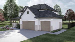 G7624-A Traditional House, 4 Bedrooms, 2.5 Bathrooms | McKinley House Plan Exterior-3