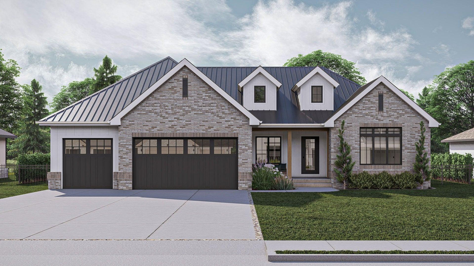 G7625-A Modern Farmhouse, 2 Bedrooms, 2 Bathrooms | Harding House Plan Exterior