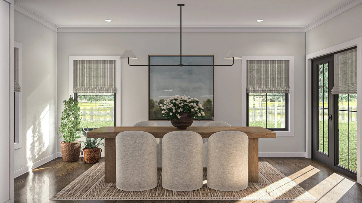 G7625-A Modern Farmhouse Dinette, 2 Bedrooms, 2 Bathrooms | Harding House Plan