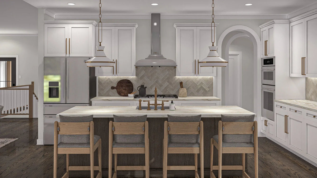 G7625-A Modern Farmhouse Kitchen, 2 Bedrooms, 2 Bathrooms | Harding House Plan