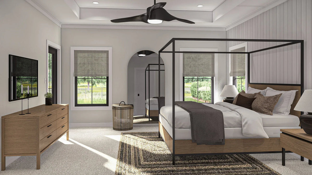 G7625-A Modern Farmhouse Master Bedroom, 2 Bedrooms, 2 Bathrooms | Harding House Plan