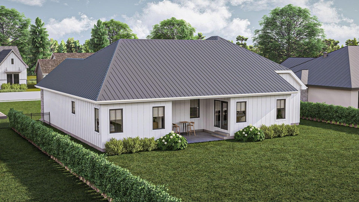 G7625-A Modern Farmhouse, 2 Bedrooms, 2 Bathrooms | Harding House Plan Exterior-4