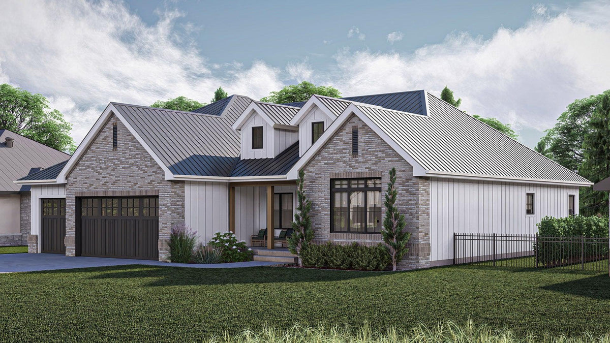 G7625-A Modern Farmhouse, 2 Bedrooms, 2 Bathrooms | Harding House Plan Exterior-6
