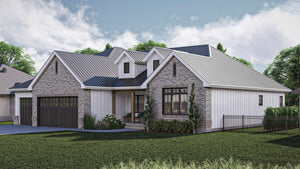 G7625-A Modern Farmhouse, 2 Bedrooms, 2 Bathrooms | Harding House Plan Exterior-6