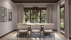 G7642-A Mediterranean House Dining, 2 Bedrooms, 2 Bathrooms | Rimrock House Plan 