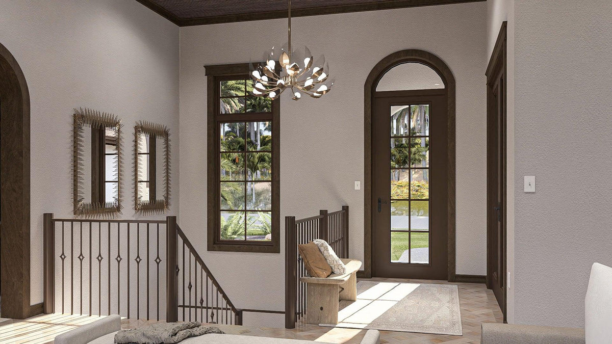 G7642-A Mediterranean House Entry, 2 Bedrooms, 2 Bathrooms | Rimrock House Plan 