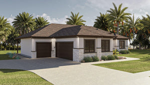 G7642-A Mediterranean House, 2 Bedrooms, 2 Bathrooms | Rimrock House Plan Exterior-5