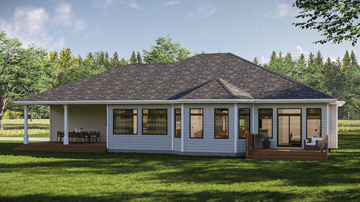 G7643-A Contemporary House, 2 Bedrooms, 2.5 Bathrooms | Sierra Vista House Plan Exterior-4