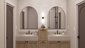 G7729-A Contemporary House Master Bathroom Vanity, 3  Bedrooms, 2 Bathrooms | Freeman 