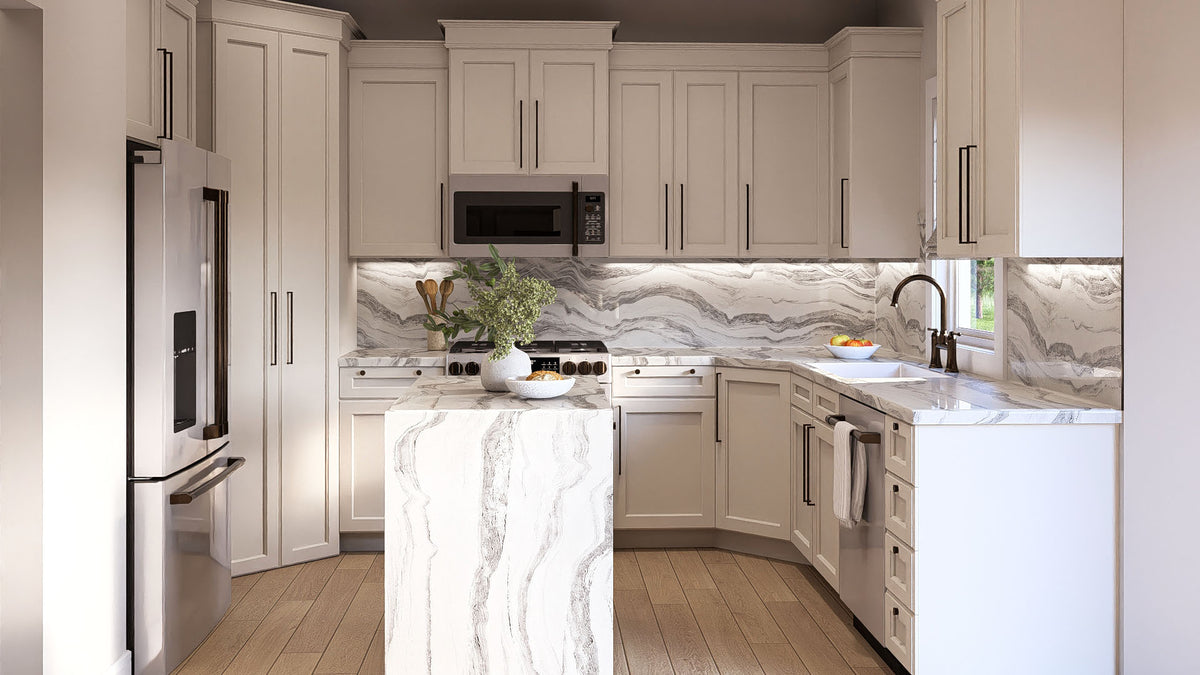 G7733-A Traditional House Kitchen, 3 Bedrooms, 2 Bathrooms | Springhill 