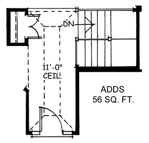 AB8333-A Traditional House Basement Stair Location, 1 to 2 Bedrooms, 2 Bathrooms | Blaylock House Plan 
