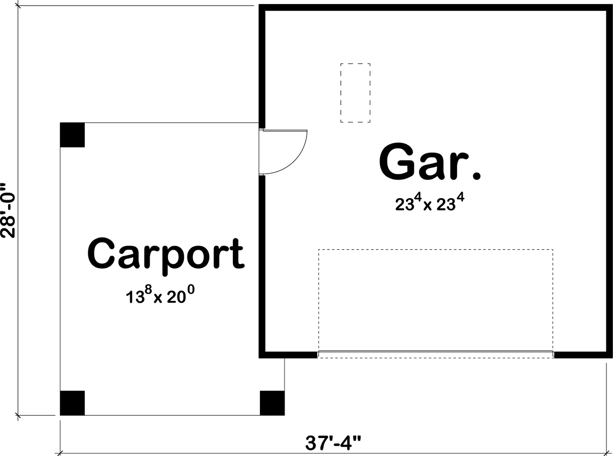 Caldwell Garage Plan - Archival Designs House Plans, floor plan