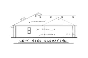 AB8067-A Traditional House, 3 Bedrooms, 2 Bathrooms | Hetherington 29312 Left Elevation