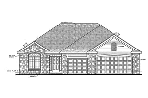 AB8338-A Craftsman House, 2 to 3 Bedrooms, 2 Bathrooms | Stovall House Plan Front Elevation