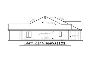 AB8338-A Craftsman House, 2 to 3 Bedrooms, 2 Bathrooms | Stovall House Plan Left Elevation