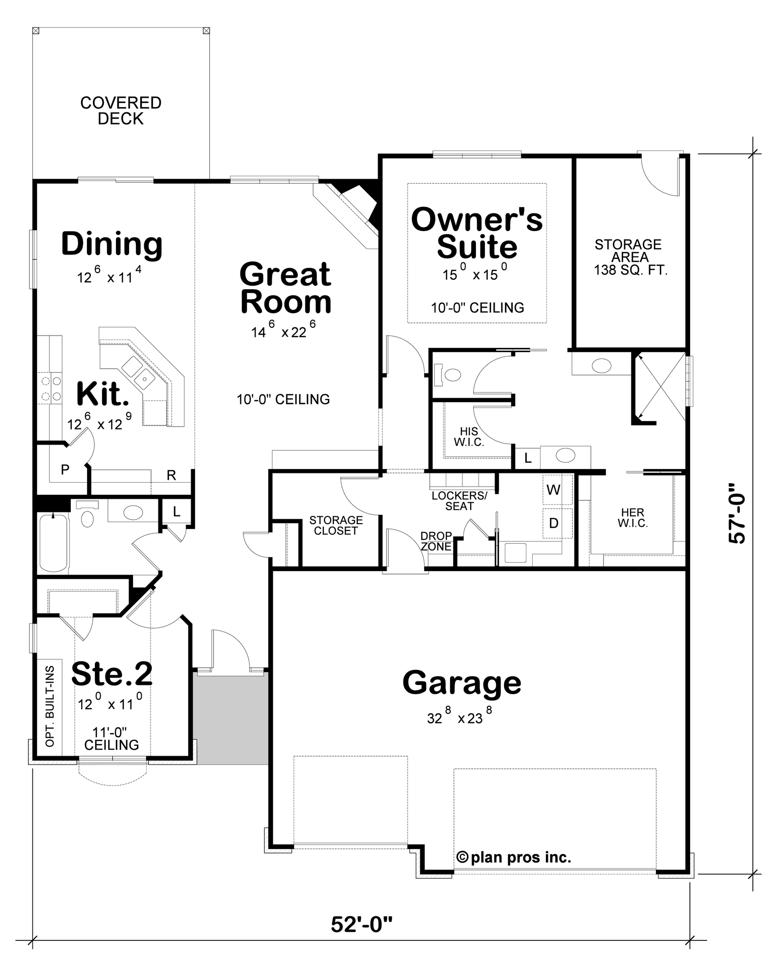 AB8338-A Craftsman House, 2 to 3 Bedrooms, 2 Bathrooms | Stovall House Plan Exterior