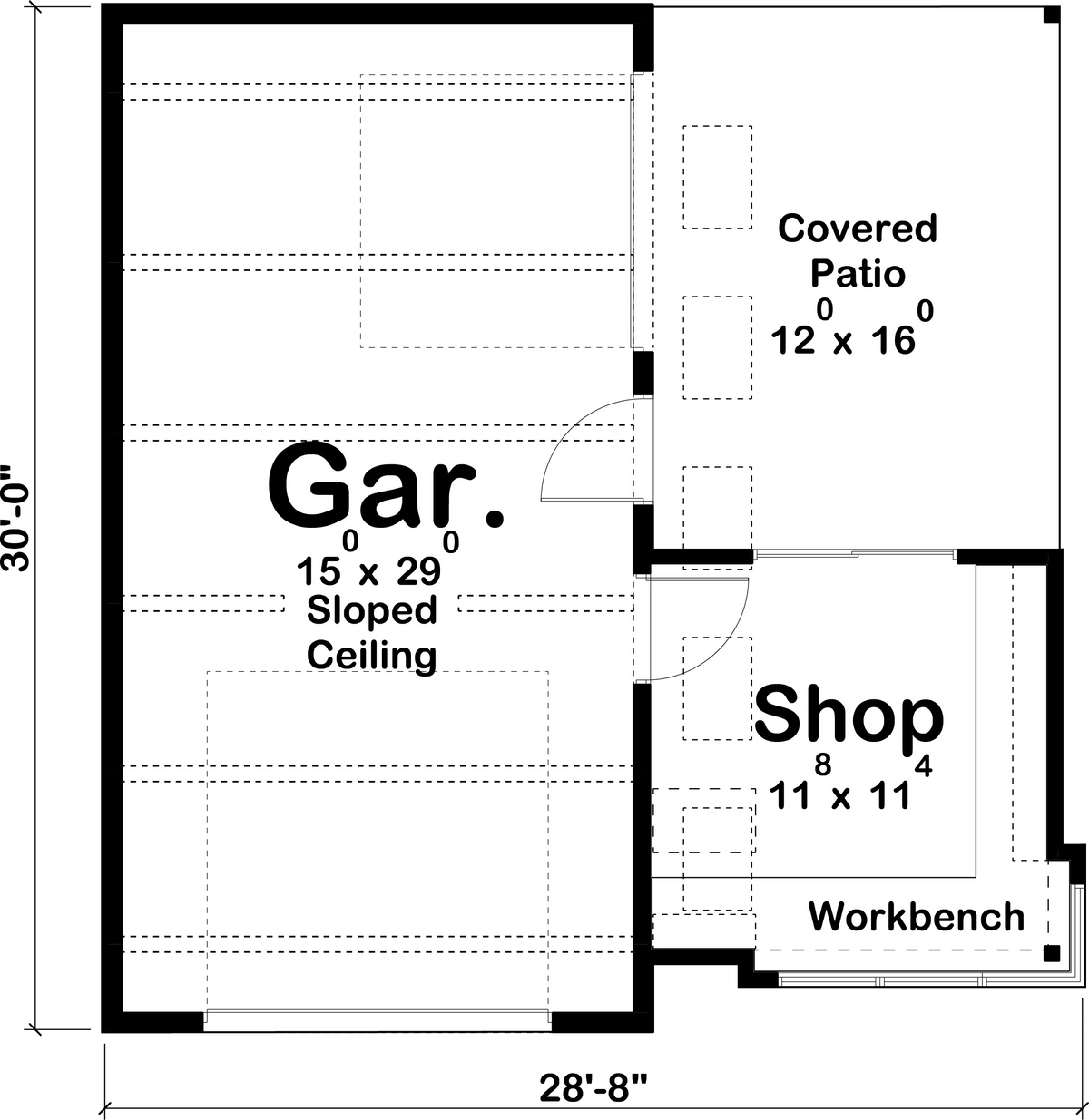 Kimmons Garage Plan - Archival Designs House Plans, floor plan