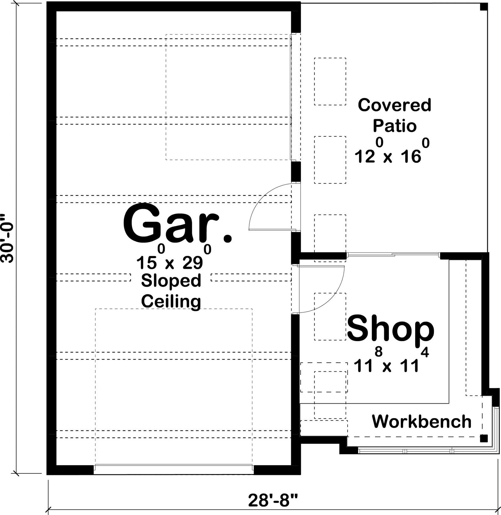 Kimmons Garage Plan - Archival Designs House Plans