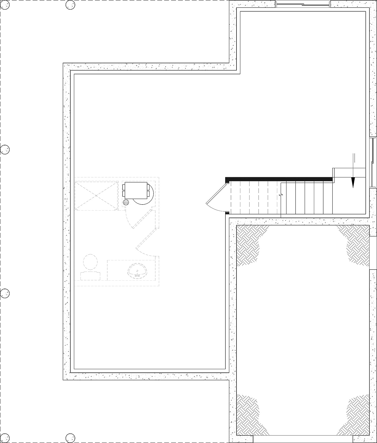 T8029-A Modern Farmhouse Basement Floor Plan, 3 Bedrooms, 1.5 Bathrooms | Larch Lake 2937 