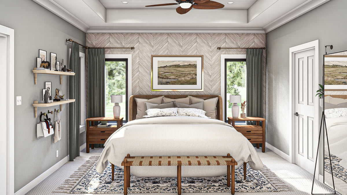 G7881-A Cottage House Master Bedroom, 3 Bedrooms, 2 Bathrooms | Greenwood Cottage 29389 