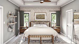 G7881-A Cottage House Master Bedroom, 3 Bedrooms, 2 Bathrooms | Greenwood Cottage 29389 