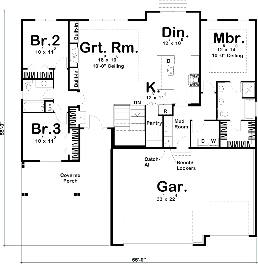 Brenna House Plan - Archival Designs House Plans, floor plan