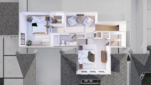 G7959-A Cottage House 3D Second Floor, 4 Bedrooms, 3 Bathrooms | Cottage Hill 29408 