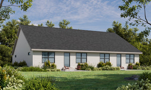 AB7748-A Duplex Craftsman House, 2 Bedrooms, 2 Bathrooms | Carr Twin Exterior-2
