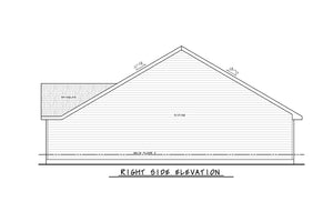AB7748-A Duplex Craftsman House Right Elevation, 2 Bedrooms, 2 Bathrooms | Carr Twin